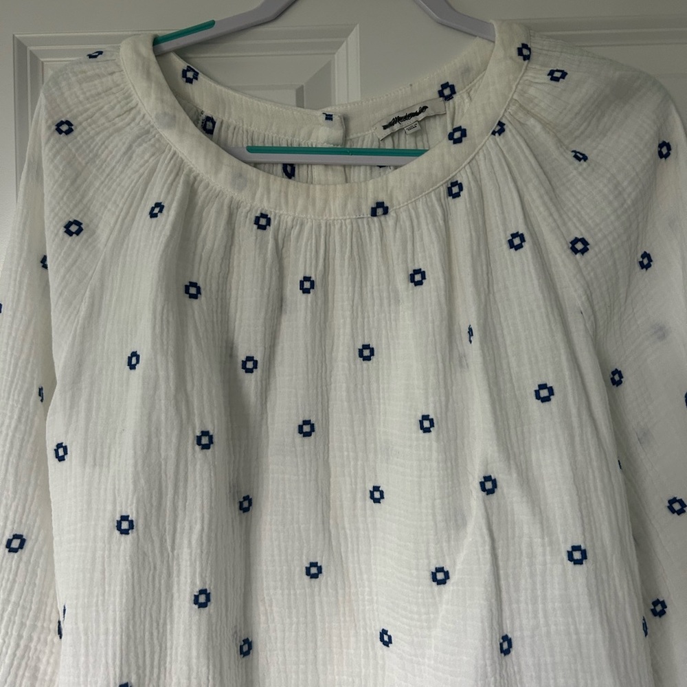 Madewell 3/4 sleeve blouse Size L